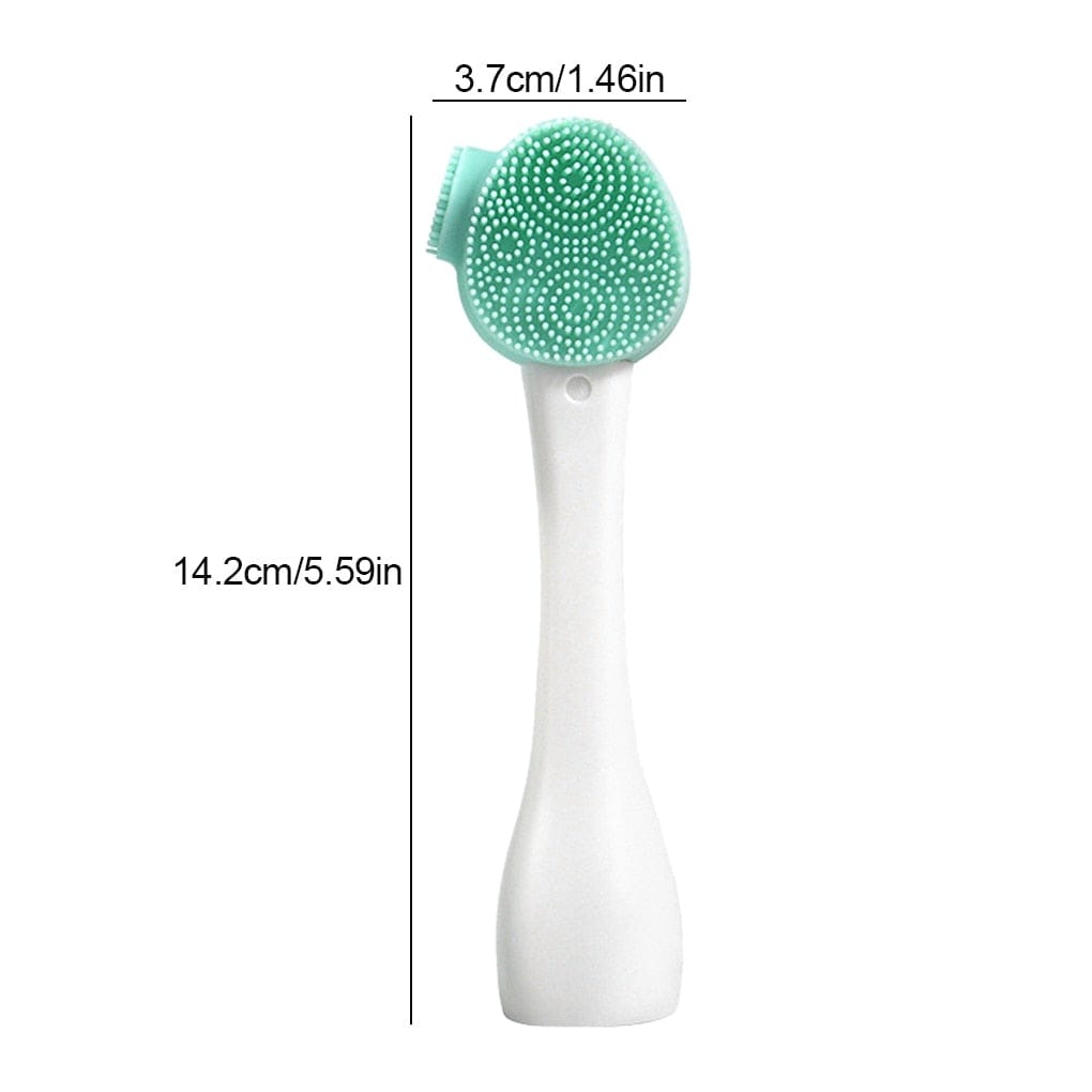 Double Side Silicone Facial Cleanser Brush Soft Hair Face Massage Washing Brush Blackhead Remover Portable Skin Care Tool - wirbe-welt.shop