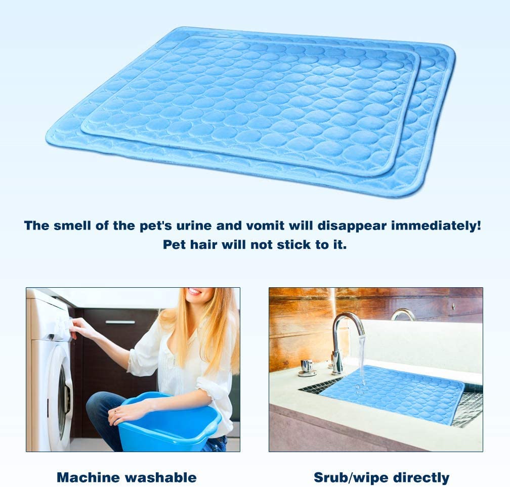 Washable Summer Cooling Mat for Dogs Cats Kennel Mat Breathable Pet Crate Pad Cusion Sleep Mat Pet Self Cooling Mat - wirbe-welt.shop