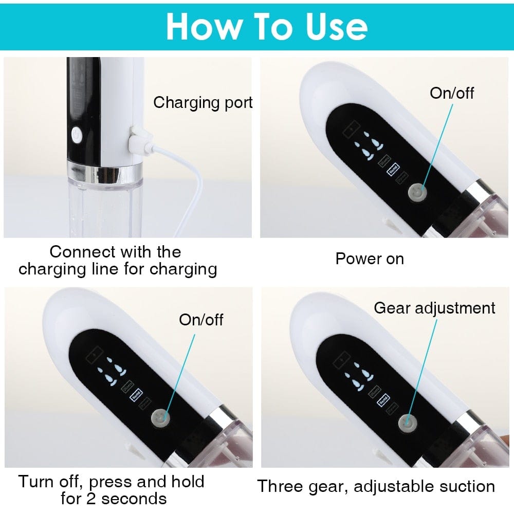 Blackhead Remover Pore Cleaner Vacuum Suction Acne Remover Pimple Black Dot Removal Facial Cleaning Beauty Tools Face Skin Care - wirbe-welt.shop