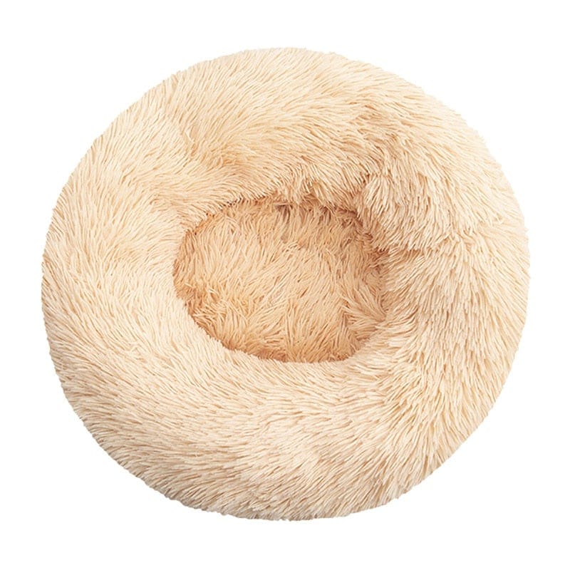 Long Plush Dog Bed Cushion Large Dogs Bed House Pet Round Cushion Bed Pet Kennel Super Soft Fluffy Comfortable for Cat Dog House - wirbe-welt.shop