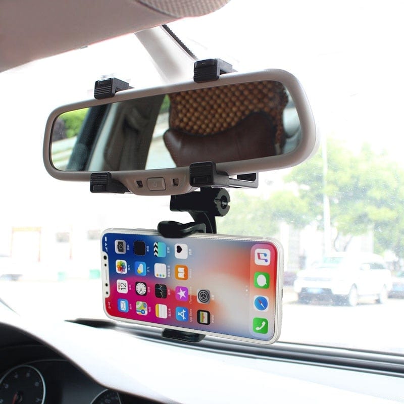 Fimilef Car Rearview Mirror Phone Holder Adjustable Phone Stand black Smartphone Car Holder for Phone Mobile Phone Accessories - wirbe-welt.shop