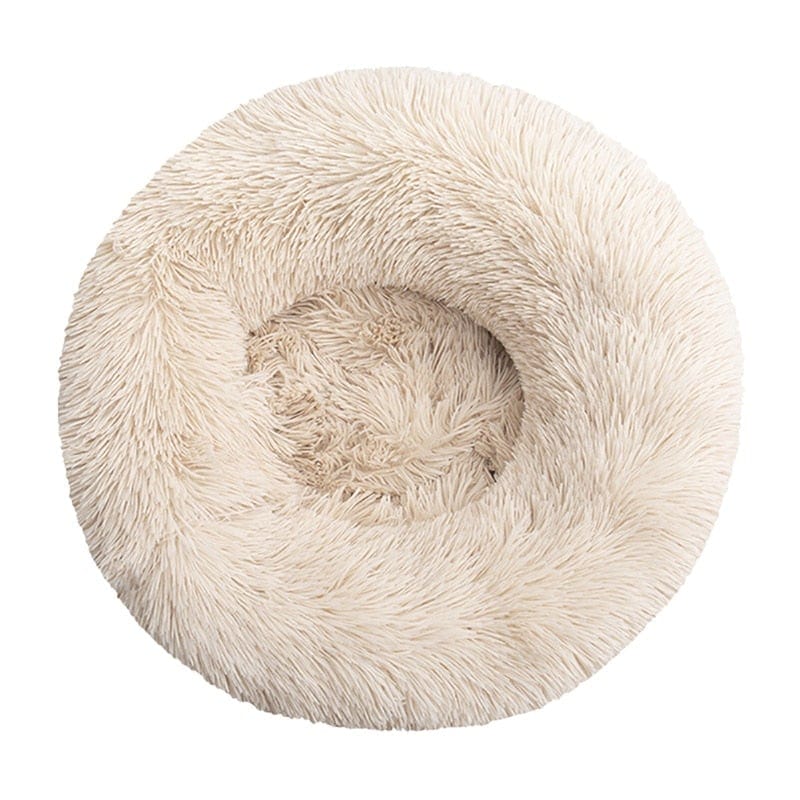 Long Plush Dog Bed Cushion Large Dogs Bed House Pet Round Cushion Bed Pet Kennel Super Soft Fluffy Comfortable for Cat Dog House - wirbe-welt.shop