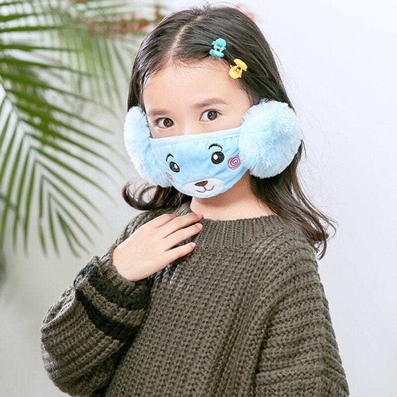 Winter Gesichtsmaske für Kinder mit Ohrenwärmer - wirbe-welt.shop