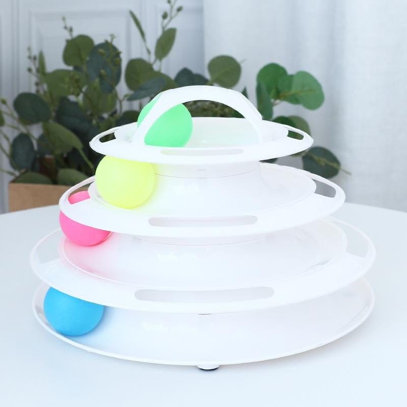 Katzenspielzeug Geschicklichkeits-Training für die Katze - 4 Ebenen - wirbe-welt.shop