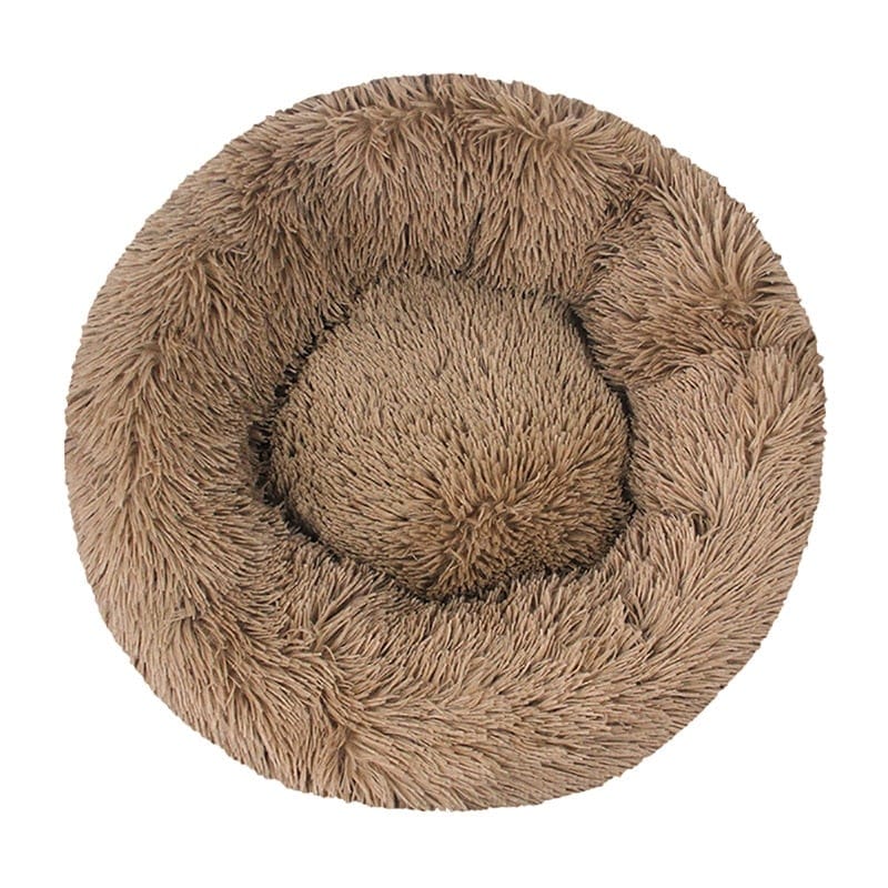 Long Plush Dog Bed Cushion Large Dogs Bed House Pet Round Cushion Bed Pet Kennel Super Soft Fluffy Comfortable for Cat Dog House - wirbe-welt.shop
