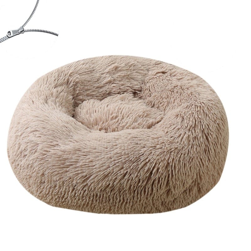 Round Dog Bed Cushion Soft Plush Cat Beds for Dog Cat Winter Warm Sleeping Pet Kennel Removable Dog Sofa Mat Large Dogs House - wirbe-welt.shop