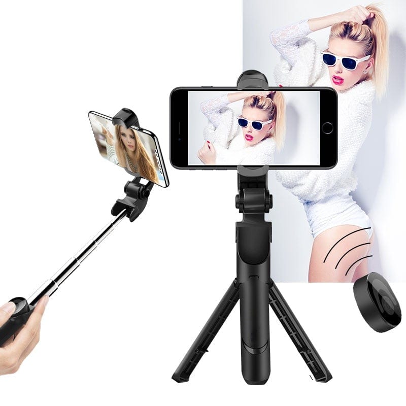3 In 1 Selfie Stick Phone Tripod Extendable Monopod with Bluetooth-compatible Remote for Smartphone Selfie Stick - wirbe-welt.shop