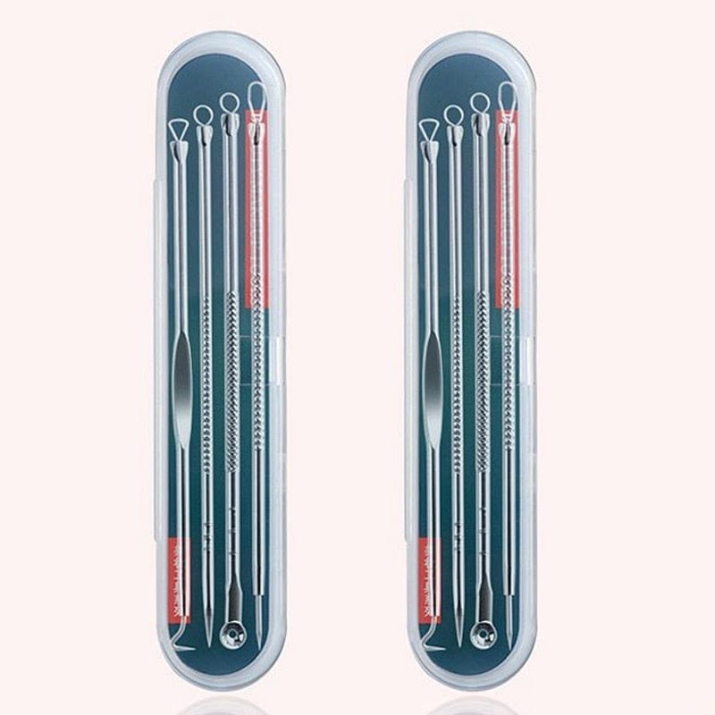 4 Pcs Stainless Steel Acne Removal Needles Pimple Blackhead Remover Tools Spoon Face Skin Care Tools Needles Facial Pore Cleaner - wirbe-welt.shop