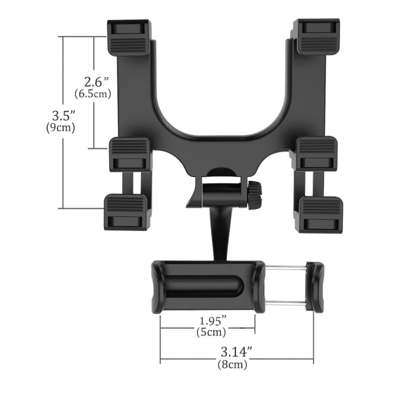 Fimilef Car Rearview Mirror Phone Holder Adjustable Phone Stand black Smartphone Car Holder for Phone Mobile Phone Accessories - wirbe-welt.shop