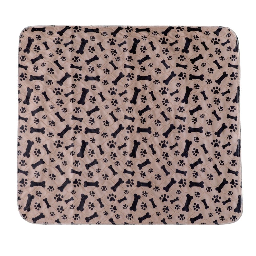 Reusable Pet Urine Pad Washable Dog Cat Diaper Mat 3 Layer Absorbent Dogs Diapers Pads Bone Paw Print For Sofa Bed Floor - wirbe-welt.shop