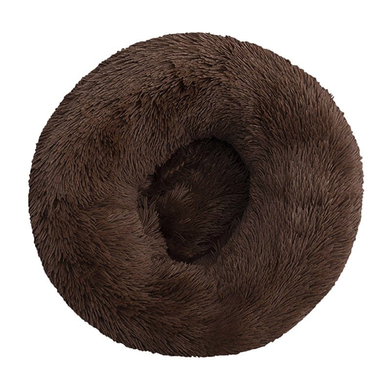 Long Plush Dog Bed Cushion Large Dogs Bed House Pet Round Cushion Bed Pet Kennel Super Soft Fluffy Comfortable for Cat Dog House - wirbe-welt.shop