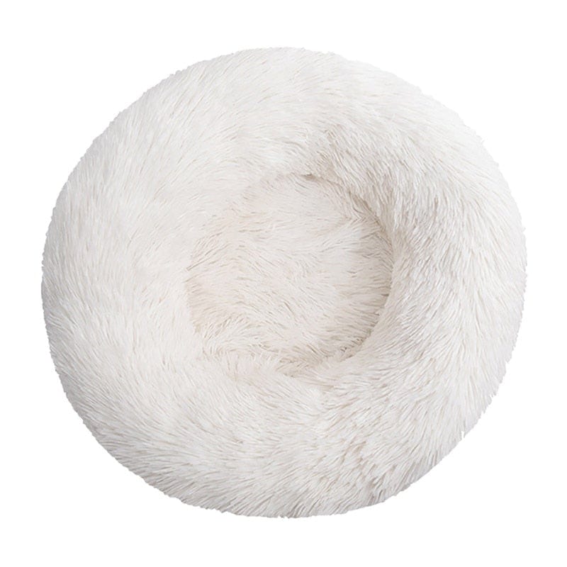 Long Plush Dog Bed Cushion Large Dogs Bed House Pet Round Cushion Bed Pet Kennel Super Soft Fluffy Comfortable for Cat Dog House - wirbe-welt.shop