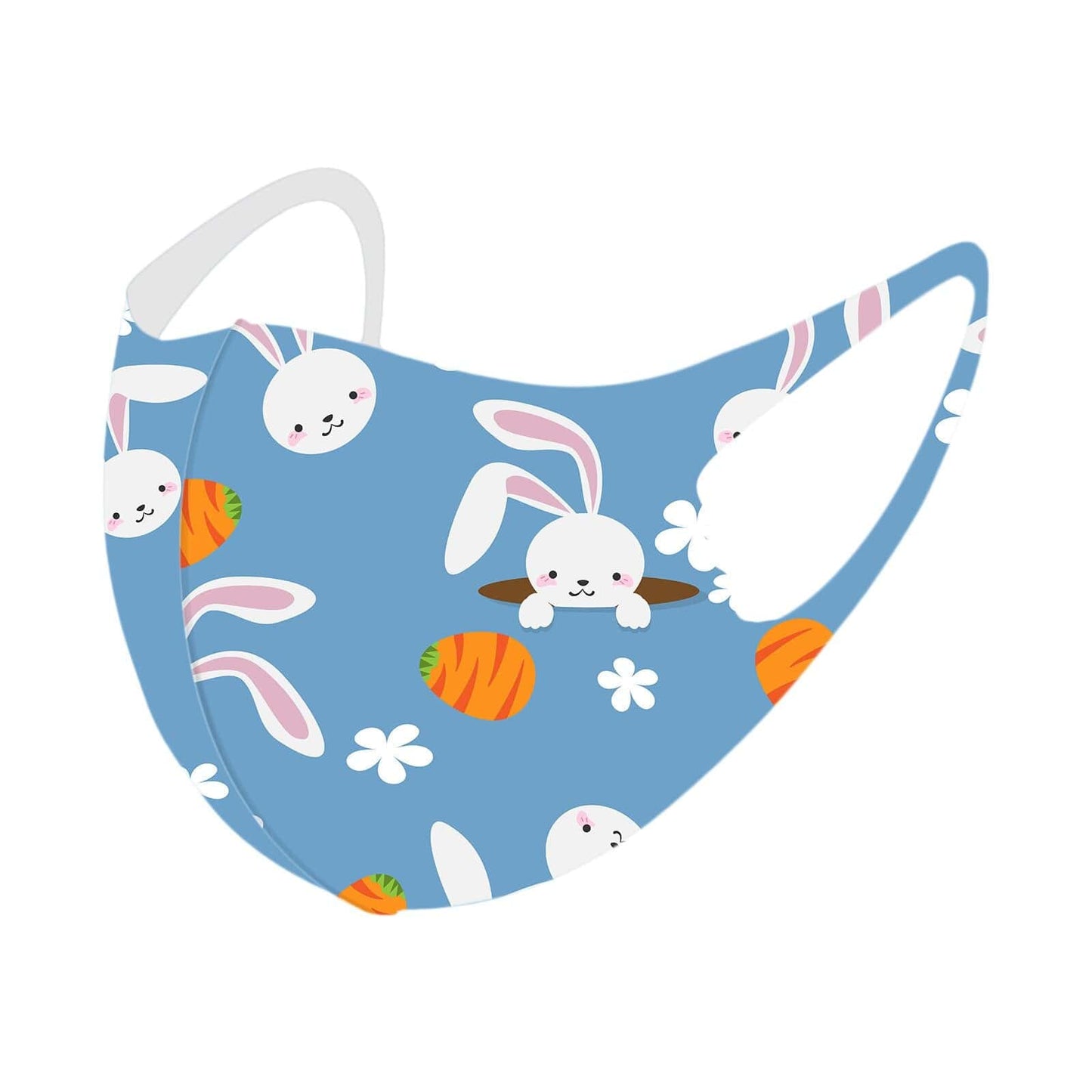 Child Cartoon Print Face Masks Breathable Safe Protection Stretch Mask Kids Easter Face Reusable Earloop Bandage Masques 0-3 Y - wirbe-welt.shop