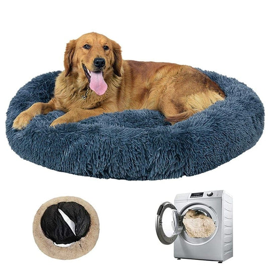 Round Dog Bed Cushion Soft Plush Cat Beds for Dog Cat Winter Warm Sleeping Pet Kennel Removable Dog Sofa Mat Large Dogs House - wirbe-welt.shop