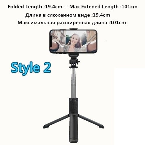 Bluetooth Selfiestick mit Tischstativ - Universal für alle Smartphones - wirbe-welt.shop
