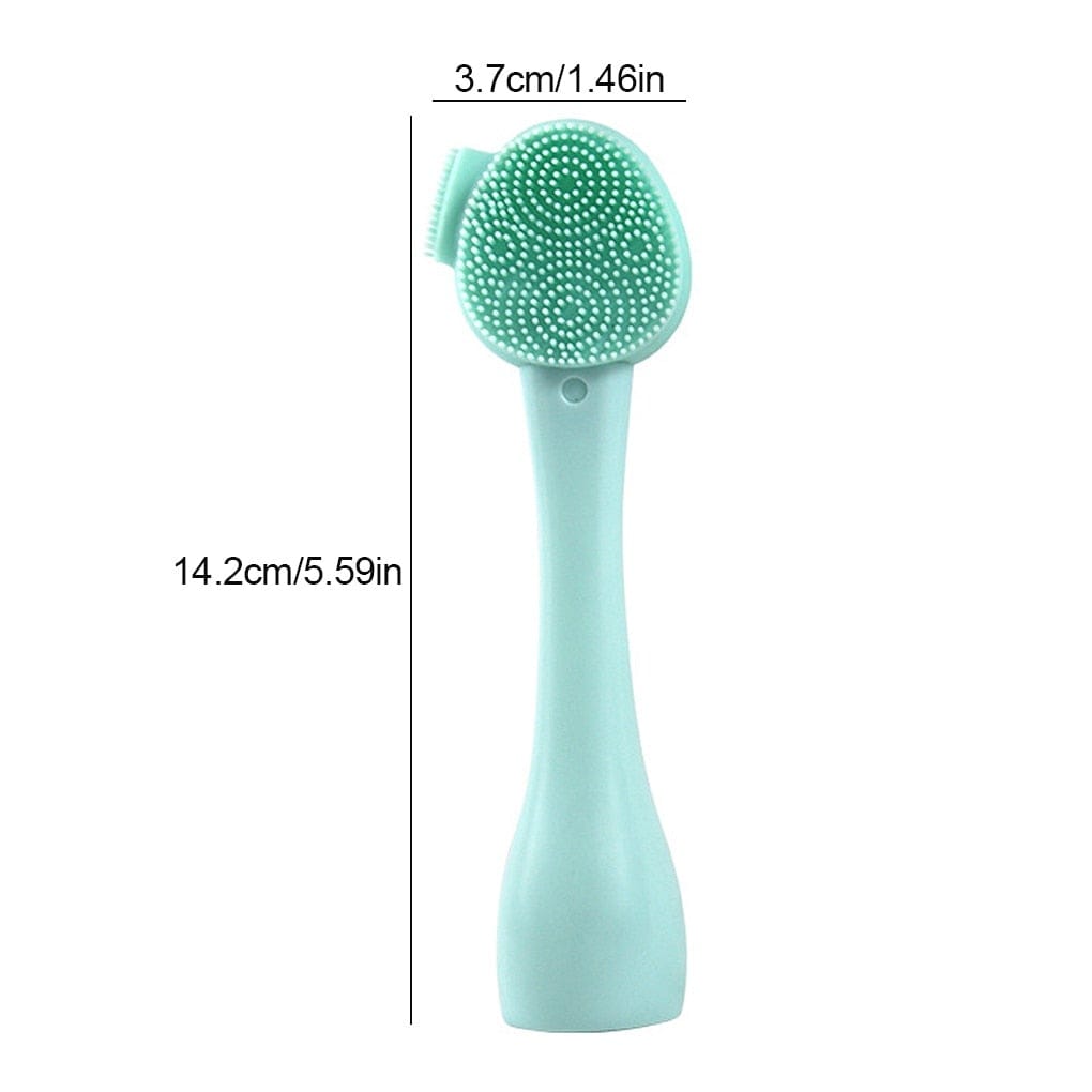 Double Side Silicone Facial Cleanser Brush Soft Hair Face Massage Washing Brush Blackhead Remover Portable Skin Care Tool - wirbe-welt.shop