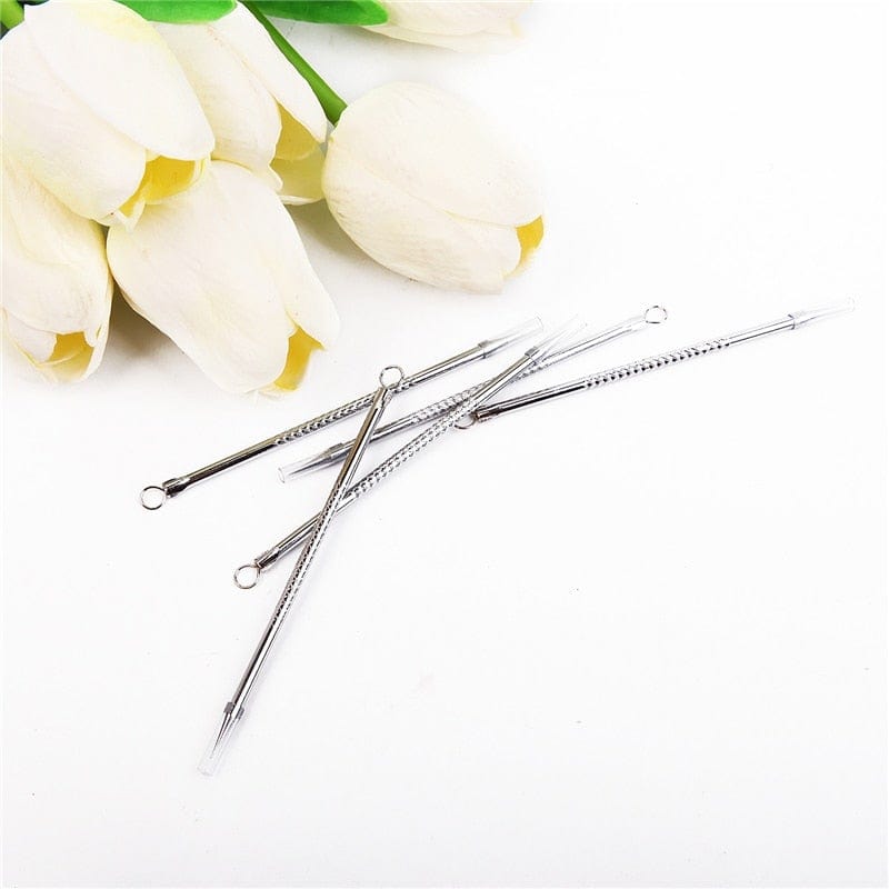 Hot Stainless Steel Blackhead Comedone Acne Blemish Extractor Remover Face Skin Care Pore Cleaner Needles Remove Tools - wirbe-welt.shop