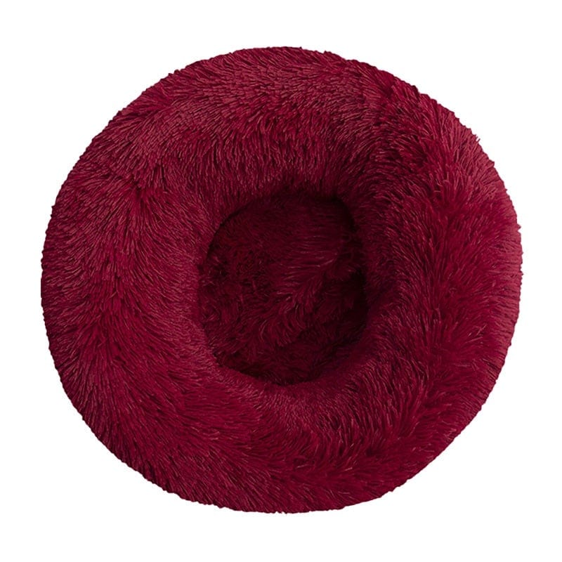 Long Plush Dog Bed Cushion Large Dogs Bed House Pet Round Cushion Bed Pet Kennel Super Soft Fluffy Comfortable for Cat Dog House - wirbe-welt.shop