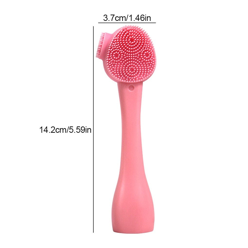 Double Side Silicone Facial Cleanser Brush Soft Hair Face Massage Washing Brush Blackhead Remover Portable Skin Care Tool - wirbe-welt.shop