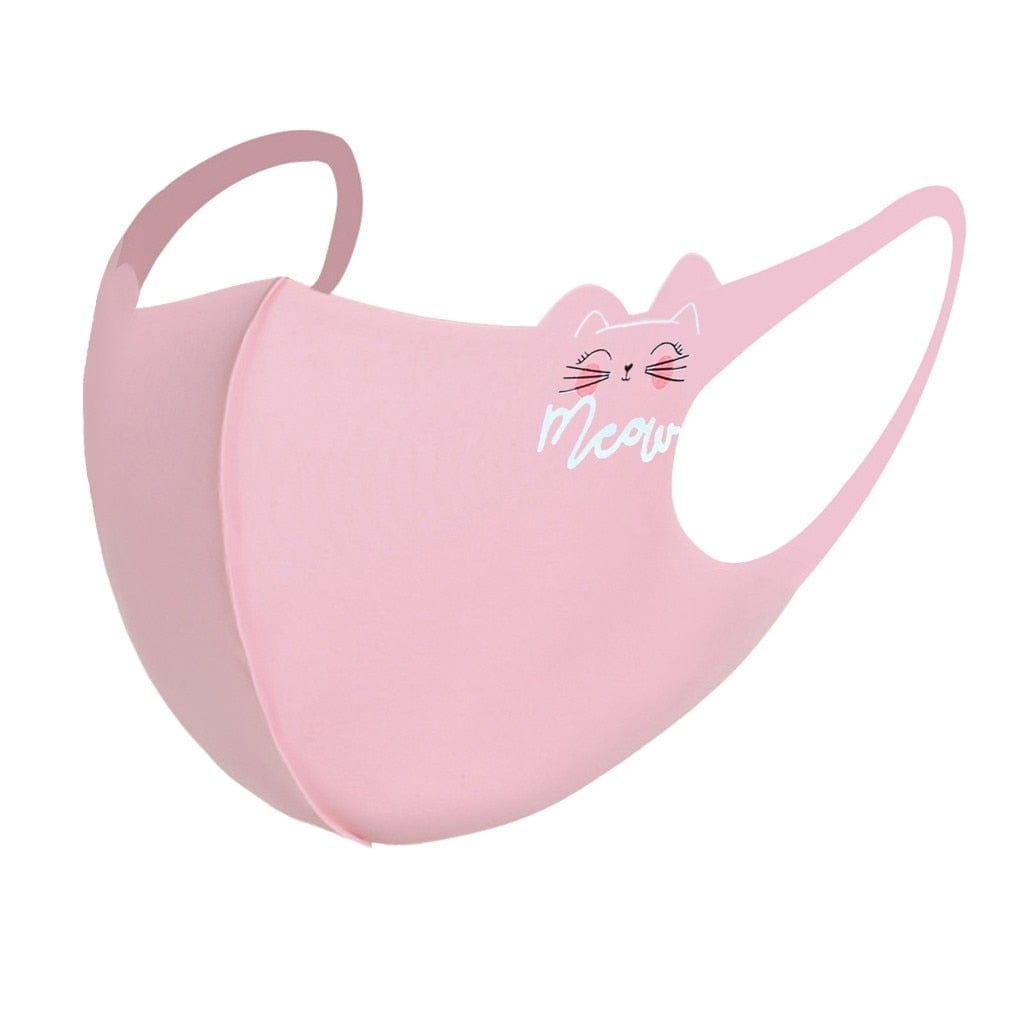 Child Cartoon Print Face Masks Breathable Safe Protection Stretch Mask Kids Easter Face Reusable Earloop Bandage Masques 0-3 Y - wirbe-welt.shop