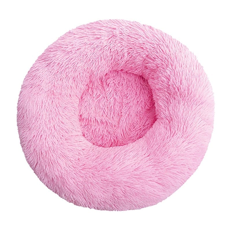 Long Plush Dog Bed Cushion Large Dogs Bed House Pet Round Cushion Bed Pet Kennel Super Soft Fluffy Comfortable for Cat Dog House - wirbe-welt.shop