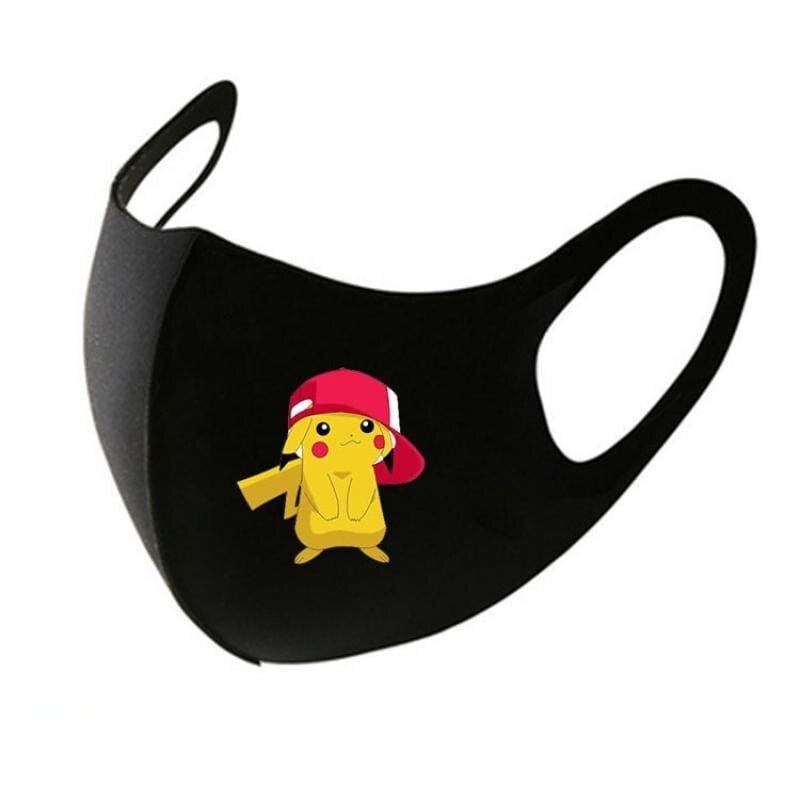 KAWAII Pokemon Anime Film Series  Pikachu respirator face mask Adult Child gauze mask Soft Used multiple times Boy girl Gift - wirbe-welt.shop