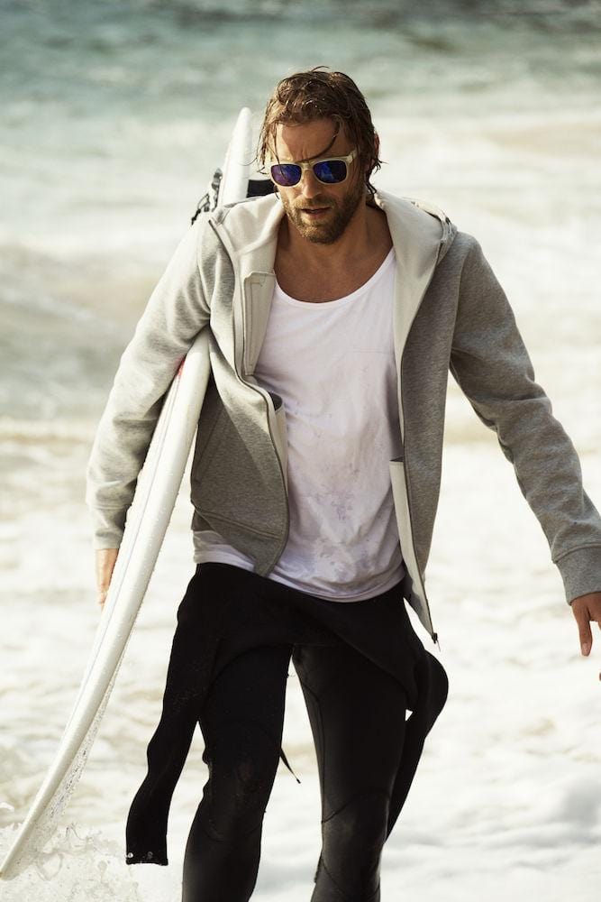Herren Kapuzenjacke aus Doubleface-Material, Baumwolle außen und Fleece innen - wirbe-welt.shop