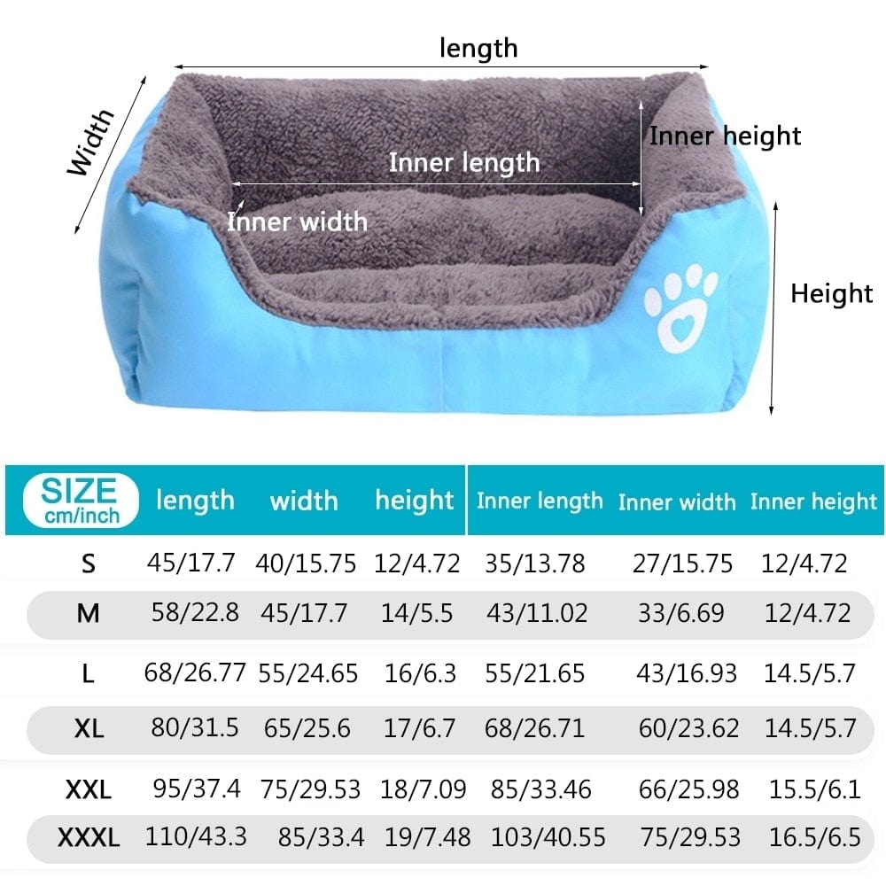 TLNY 19Colors Large Pet Cat Dog Bed Warm Cozy Dog House Soft Fleece Nest Dog Baskets Mat Waterproof Kennel Chew Proof Dog Bed - wirbe-welt.shop