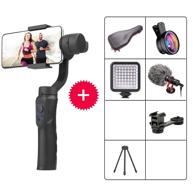 Gimbal H4 3 Axis USB Charging Video Record Support Universal Adjustable Direction Handheld Gimbal Smartphone Stabilizer Vlog - wirbe-welt.shop