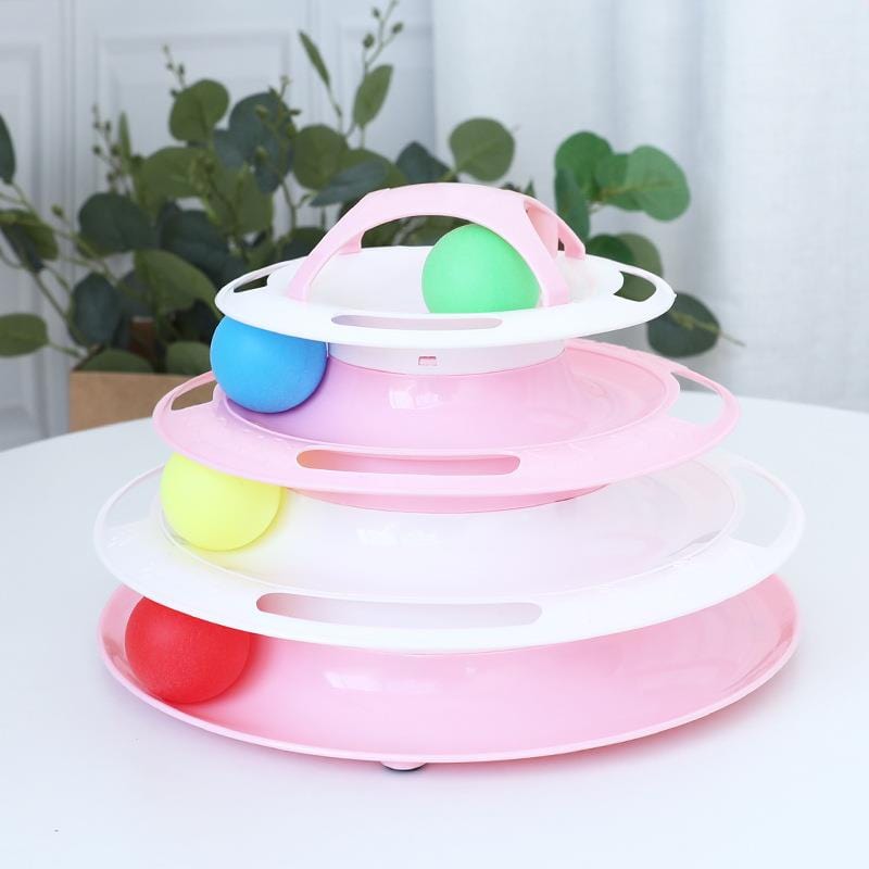 Katzenspielzeug Geschicklichkeits-Training für die Katze - 4 Ebenen - wirbe-welt.shop