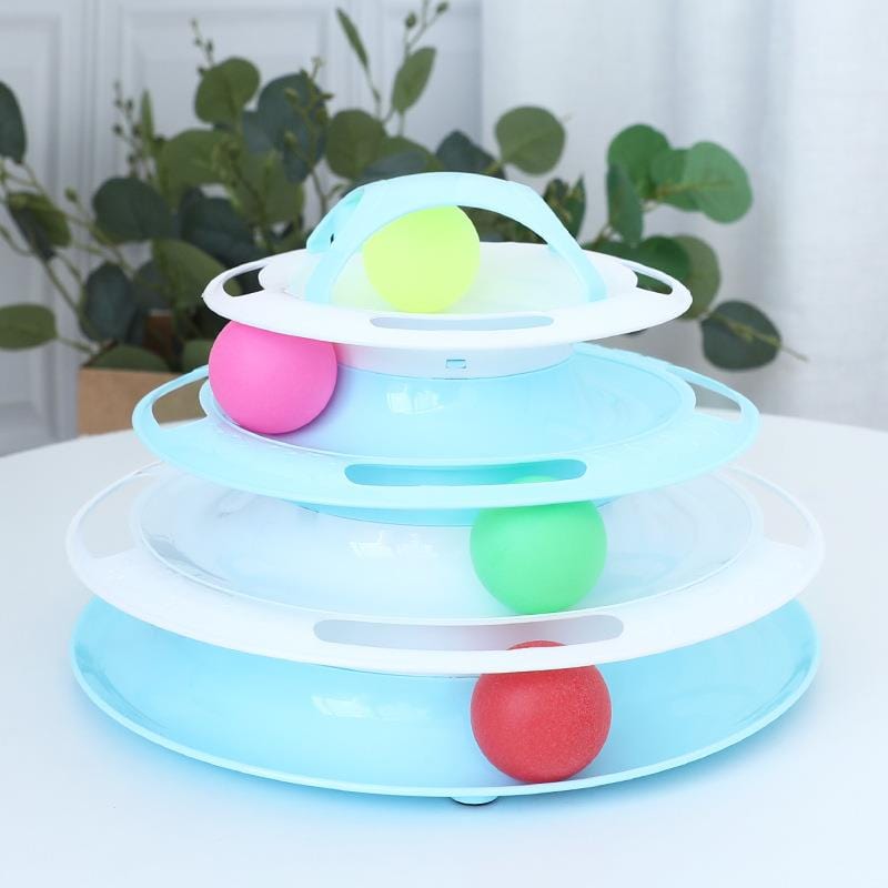 Katzenspielzeug Geschicklichkeits-Training für die Katze - 4 Ebenen - wirbe-welt.shop