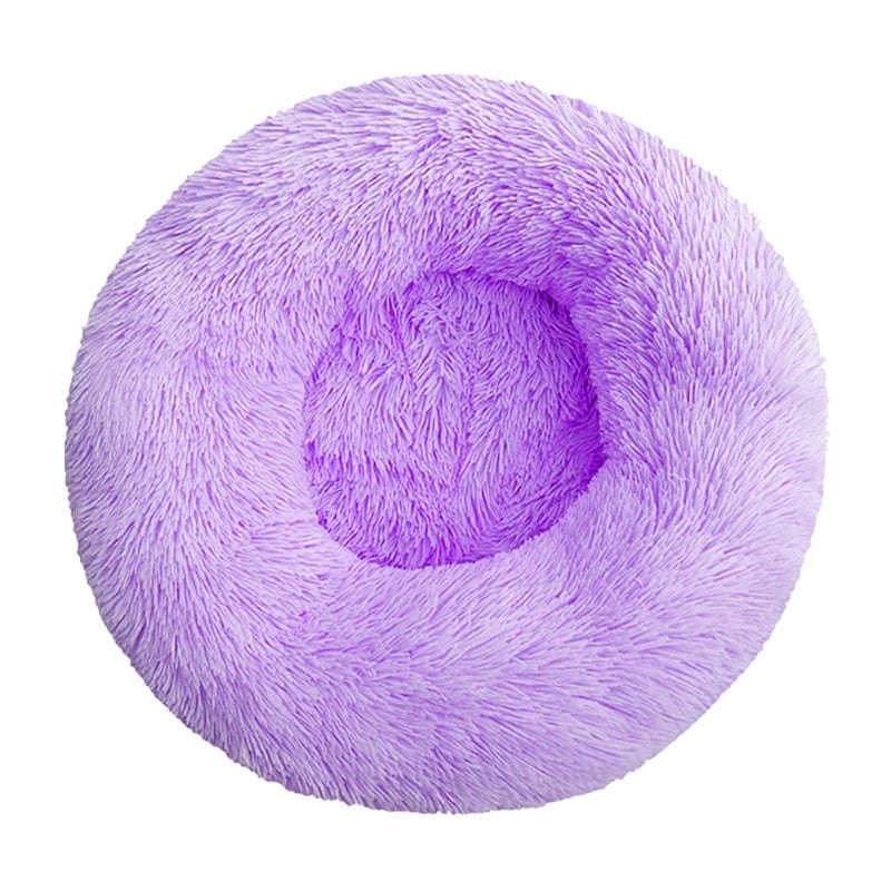 Long Plush Dog Bed Cushion Large Dogs Bed House Pet Round Cushion Bed Pet Kennel Super Soft Fluffy Comfortable for Cat Dog House - wirbe-welt.shop