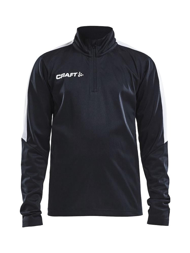 CRAFT PROGRESS HALFZIP LS TEE BLACK/WHITE 134/140 - wirbe-welt.shop