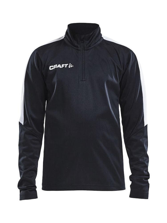 CRAFT PROGRESS HALFZIP LS TEE BLACK/WHITE 134/140 - wirbe-welt.shop
