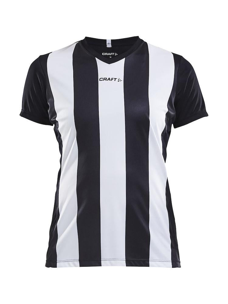 CRAFT PROGRESS JERSEY STRIPE WMN BLACK/WHITE 2XL - wirbe-welt.shop