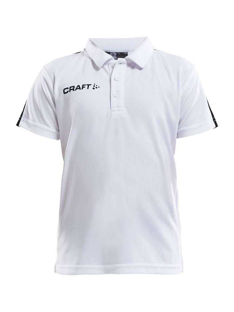 CRAFT PROGRESS POLO PIQUE JR BLACK/WHITE 158/164 - wirbe-welt.shop