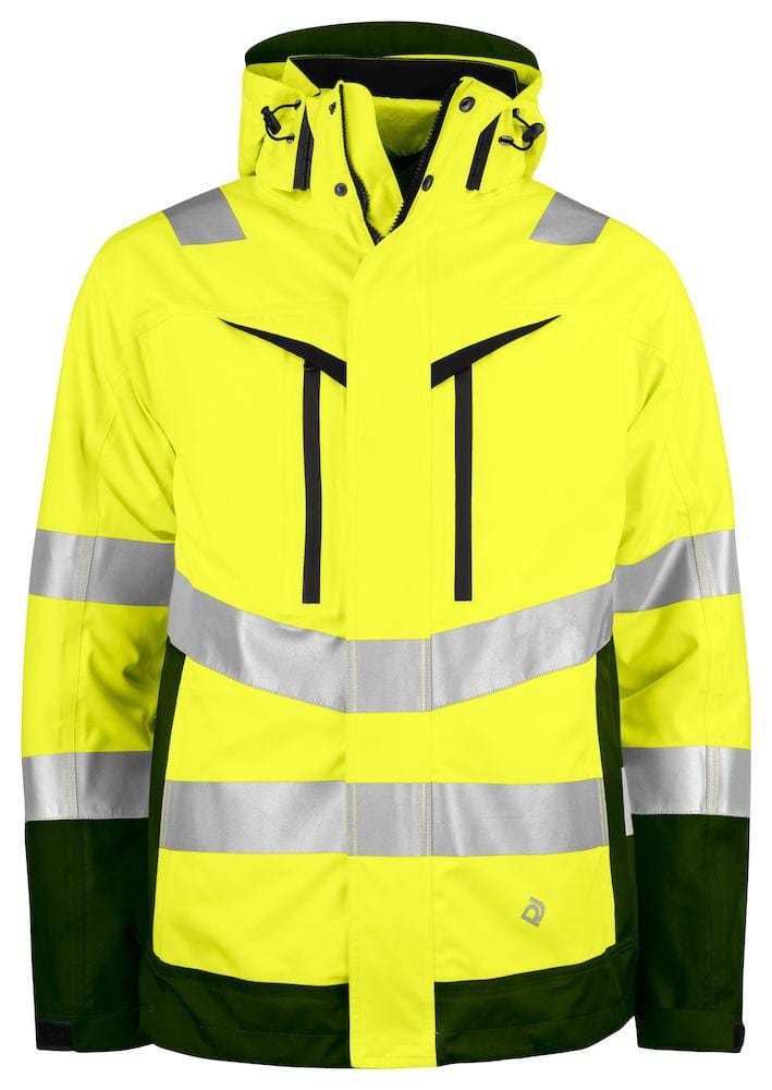 Projob 3-in-1 Herren Warnschutz Parka Jacke mit gesteppter Innenjacke En ISO 20471 Klasse 3/2 - wirbe-welt.shop