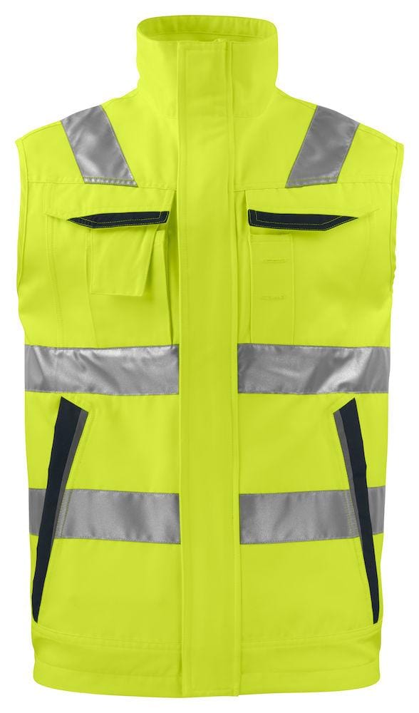 Projob Herren Warnschutz Weste - EN ISO 20471 Klasse 2 - Bedrucken lassen - wirbe-welt.shop