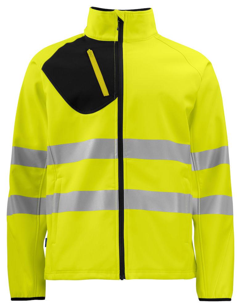 Projob Herren Softshel Jacke 2 lagig Warnschutzfarben EN ISO 20471 Klasse 3/2 - wirbe-welt.shop