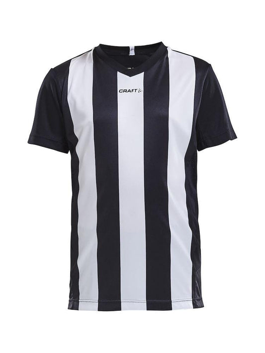 CRAFT PROGRESS JERSEY STRIPE J BLACK/WHITE 158/164 - wirbe-welt.shop