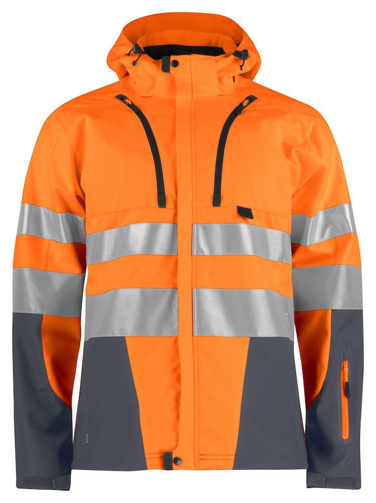 Projob Herren Softshell Jacke Funktionell EN ISO 20471 Klasse 3/2 XS-4XL - wirbe-welt.shop