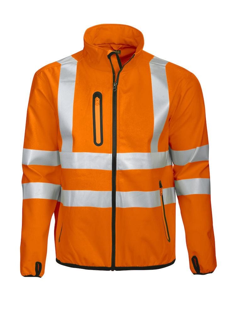 Projob Herren Softshell-Jacke 3-lagig mit Reflektoren EN ISO 20471 Klasse 3 - wirbe-welt.shop