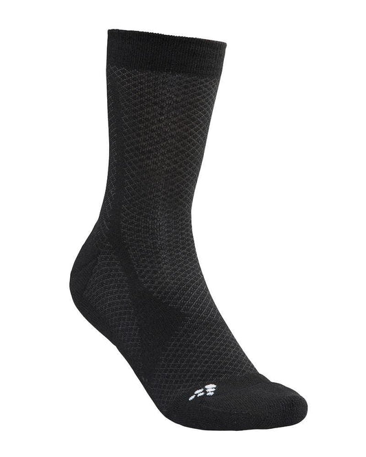 WARM MID SOCK BLACK/WHITE 46/48 - wirbe-welt.shop