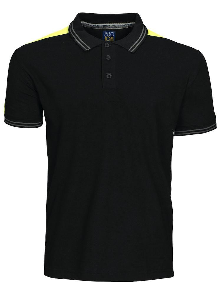 Projob Herren Polo Piqué mit fluoreszierenden Schultern - wirbe-welt.shop