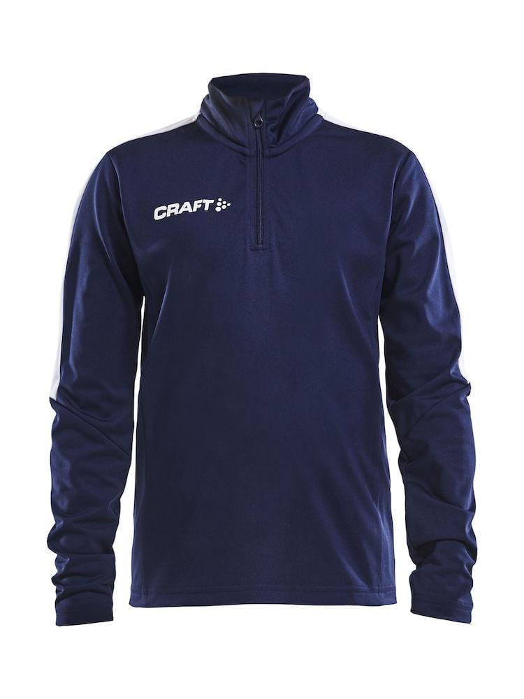 CRAFT PROGRESS HALFZIP LS TEE BLACK/WHITE 134/140 - wirbe-welt.shop