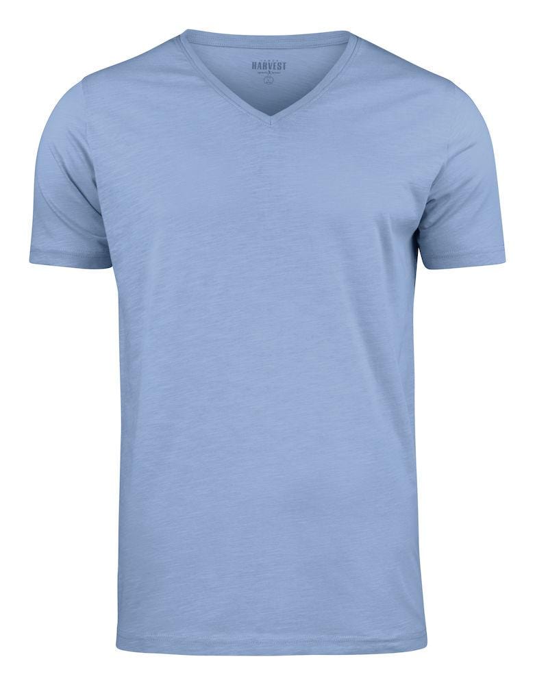 Herren  T-Shirt mit V-Neck aus trendigem Slub Garn - wirbe-welt.shop