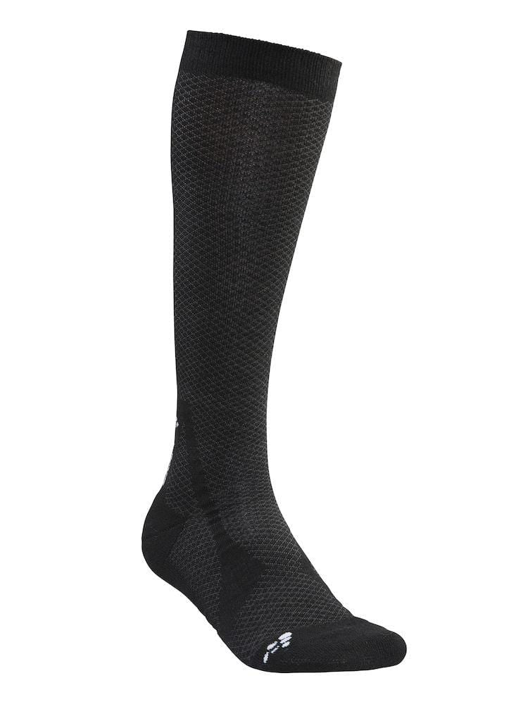 WARM HIGH SOCK BLACK/WHITE 43/45 - wirbe-welt.shop