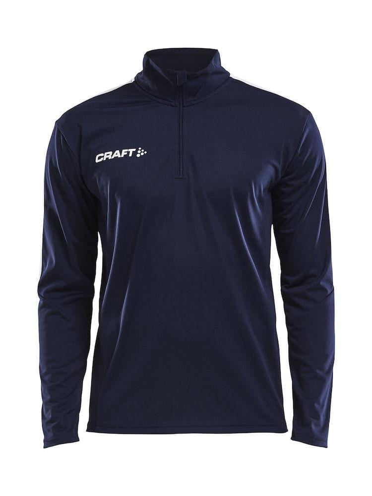 CRAFT PROGRESS HALFZIP LS TEE MEN BLACK/WHITE S - wirbe-welt.shop