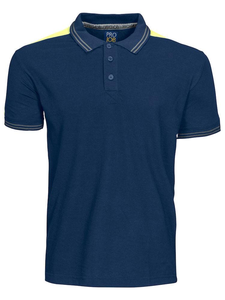 Projob Herren Polo Piqué mit fluoreszierenden Schultern - wirbe-welt.shop
