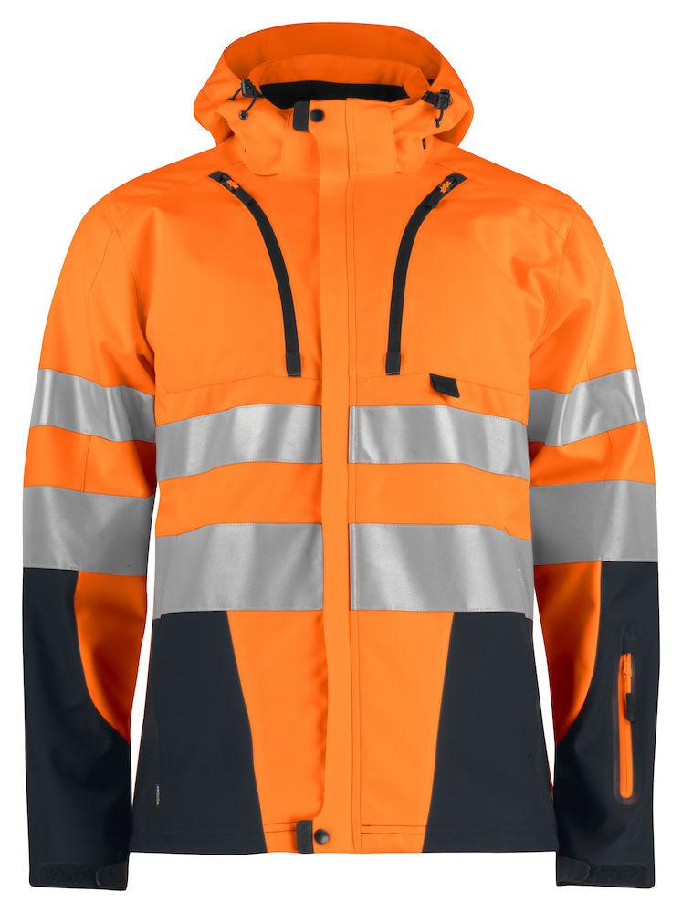 Projob Herren Softshell Jacke Funktionell EN ISO 20471 Klasse 3/2 XS-4XL - wirbe-welt.shop
